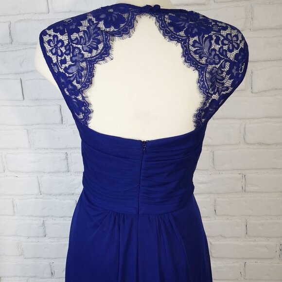NWOT Ricki's Ladies Size 10 Royal Blue Lined Sleeveless Lace Straps Party Dress - Picture 6 of 11